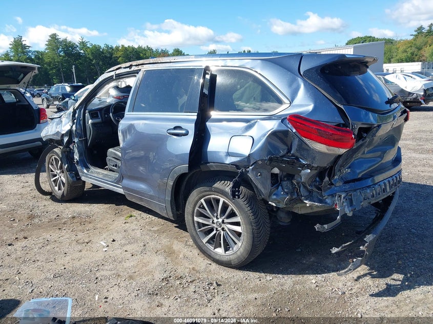 Vin: 5tdjzrfhxjs898570, lot: 46590686, toyota highlander xle 20183