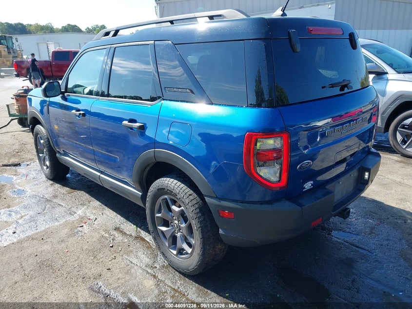 Vin: 3fmcr9d99rrf55344, lot: 46590843, ford bronco sport badlands 20243