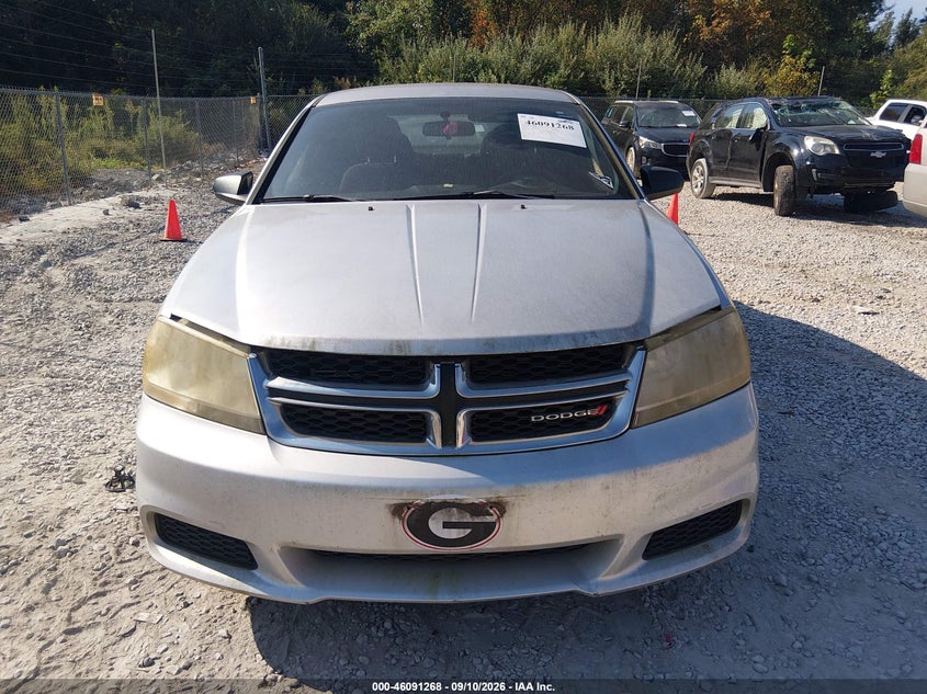 DODGE AVENGER 2012 VIN 1C3CDZAB9CN330494
