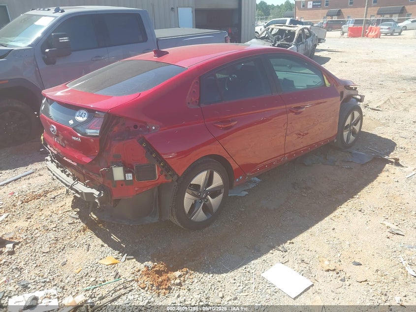 Vin: kmhc85lcxnu281213, lot: 46590905, hyundai ioniq hybrid sel 20224