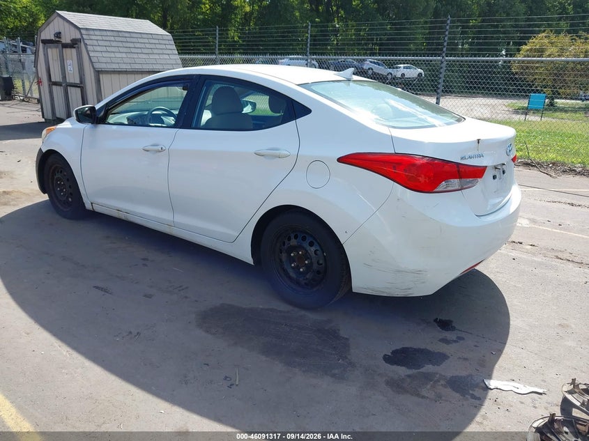 Vin: 5npdh4ae6ch145191, lot: 46590926, hyundai elantra gls 20123