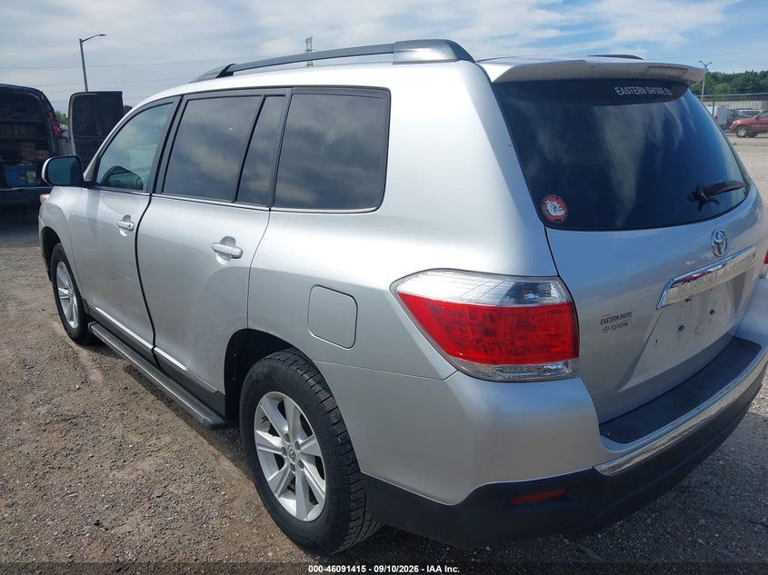 Vin: 5tdzk3eh1ds112455, lot: 46591022, toyota highlander base plus v6 20133