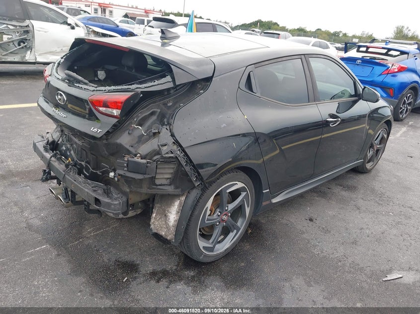 Vin: kmhth6ab9ku011403, lot: 46591127, hyundai veloster turbo 20194