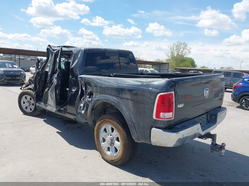 Vin: 3c6ur5nl8jg233491, lot: 46591160, ram 2500 laramie  4x4 6'4 box 20183
