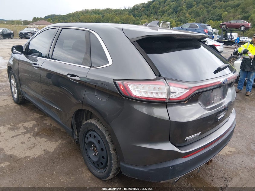 Vin: 2fmtk4j96fbb95620, lot: 46591218, ford edge sel 20153