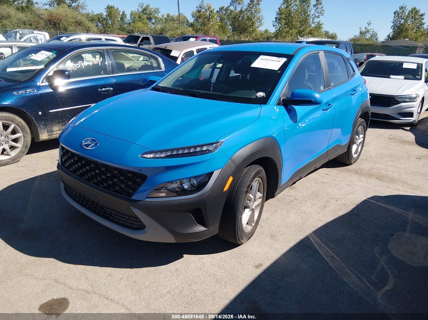 Vin: km8k22ab4nu773712, lot: 46591255, hyundai kona se 20222