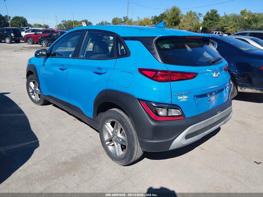 Vin: km8k22ab4nu773712, lot: 46591255, hyundai kona se 20223