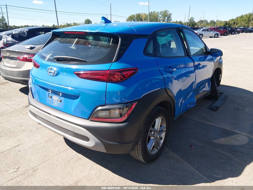 Vin: km8k22ab4nu773712, lot: 46591255, hyundai kona se 20224