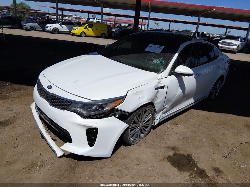 Vin: 5xxgv4l25jg203678, lot: 46591501, kia optima sx turbo 20182