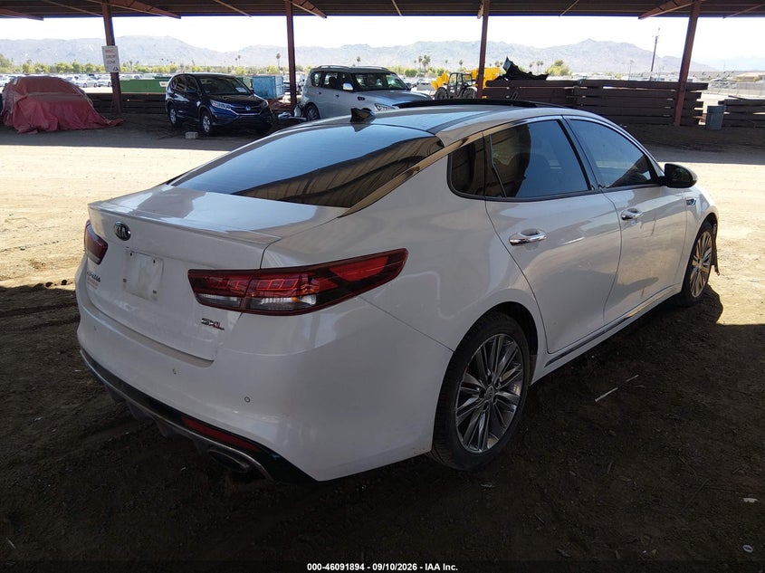 Vin: 5xxgv4l25jg203678, lot: 46591501, kia optima sx turbo 20184