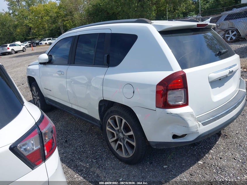 Vin: 1c4njccb5ed900507, lot: 46591559, jeep compass limited 20143