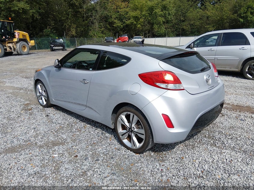Vin: kmhtc6ad0hu316281, lot: 46591591, hyundai veloster value edition 20173