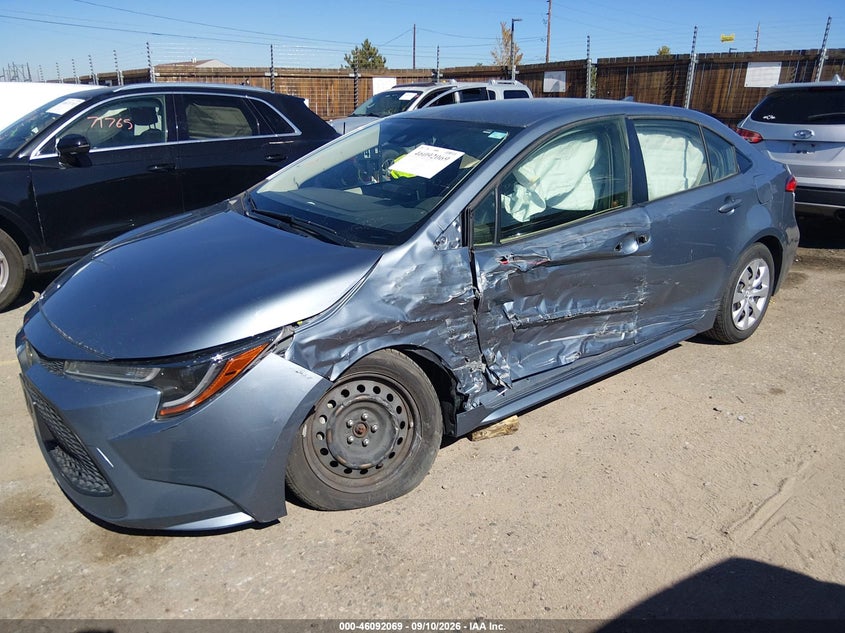 Vin: jtdeprae9lj026191, lot: 46591676, toyota corolla le 20202