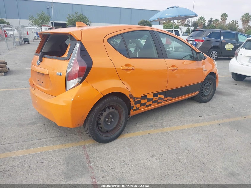 Vin: jtdkdtb3xf1089844, lot: 46591717, toyota prius c one 20154