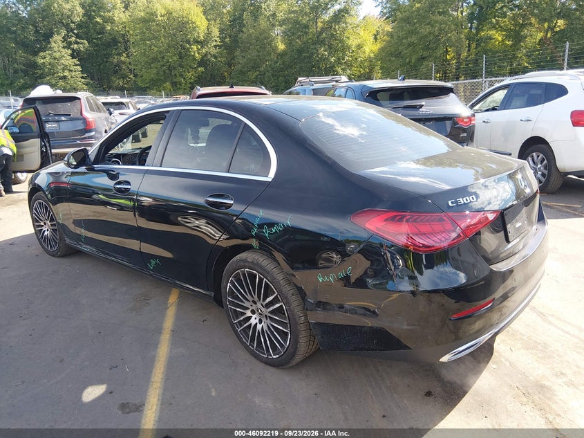 Vin: w1kaf4hb7sr253482, lot: 46591826, mercedes-benz c 300 20253
