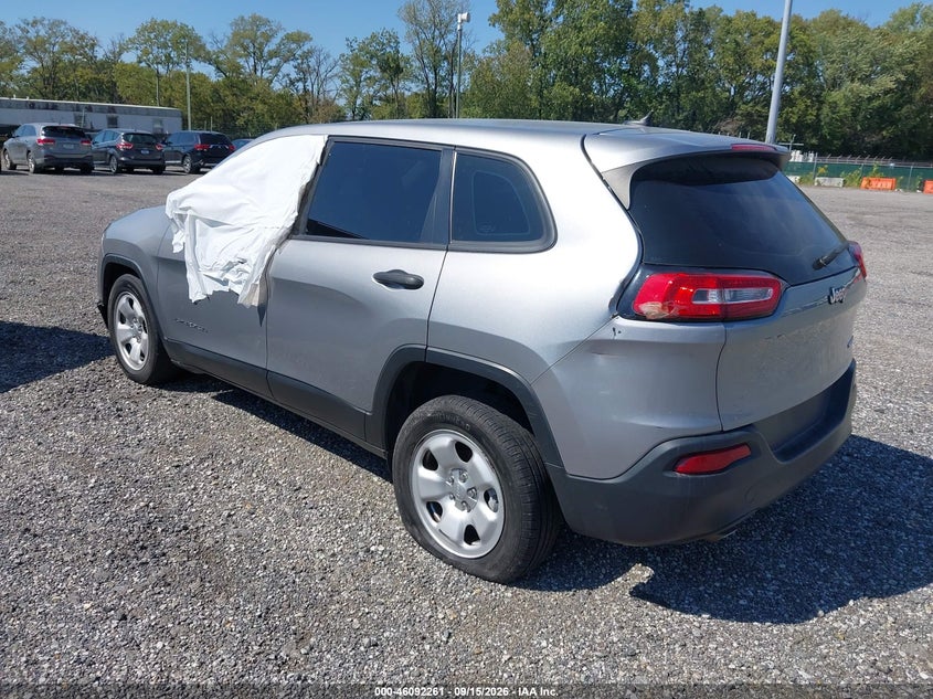 Vin: 1c4pjlab1gw125397, lot: 46591868, jeep cherokee sport 20163