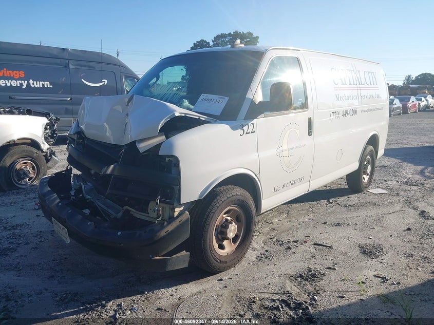 Vin: 1gcwgafg1k1269010, lot: 46591954, chevrolet express 2500 work van 20192