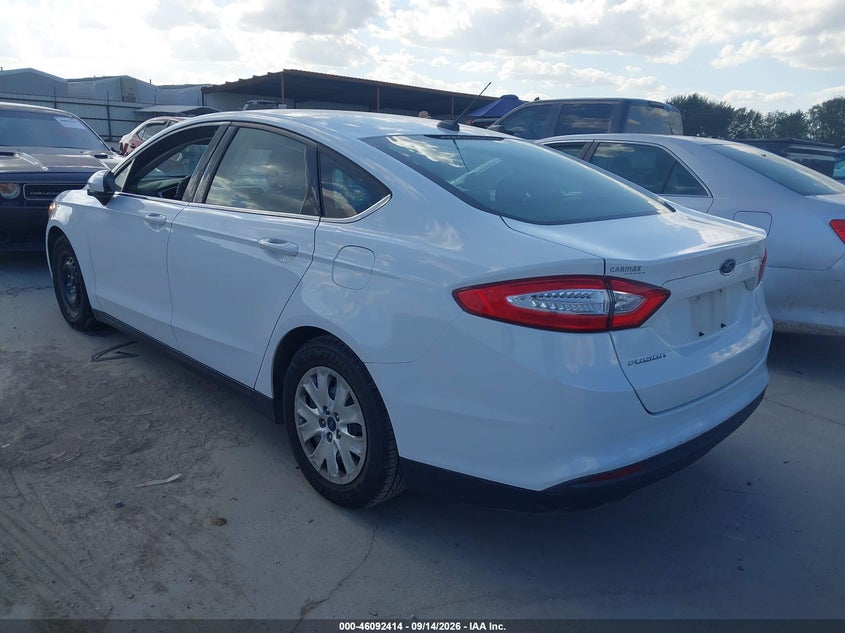 Vin: 1fa6p0g75e5378002, lot: 46592021, ford fusion s 20143