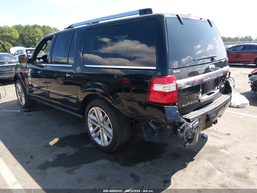 Vin: 1fmjk1lt2gef07873, lot: 46592039, ford expedition el platinum 20163