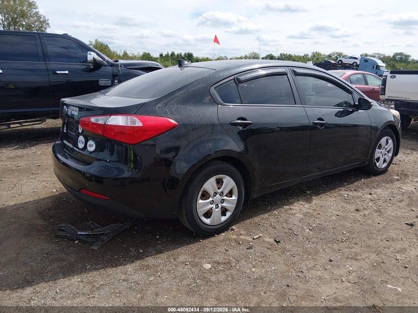 Vin: knafx4a64g5556015, lot: 46592041, kia forte lx 20164