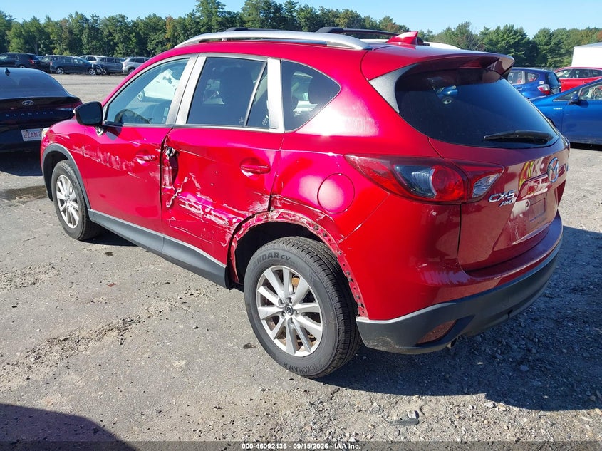 Vin: jm3ke4cy2g0779082, lot: 46592043, mazda cx-5 touring 20163