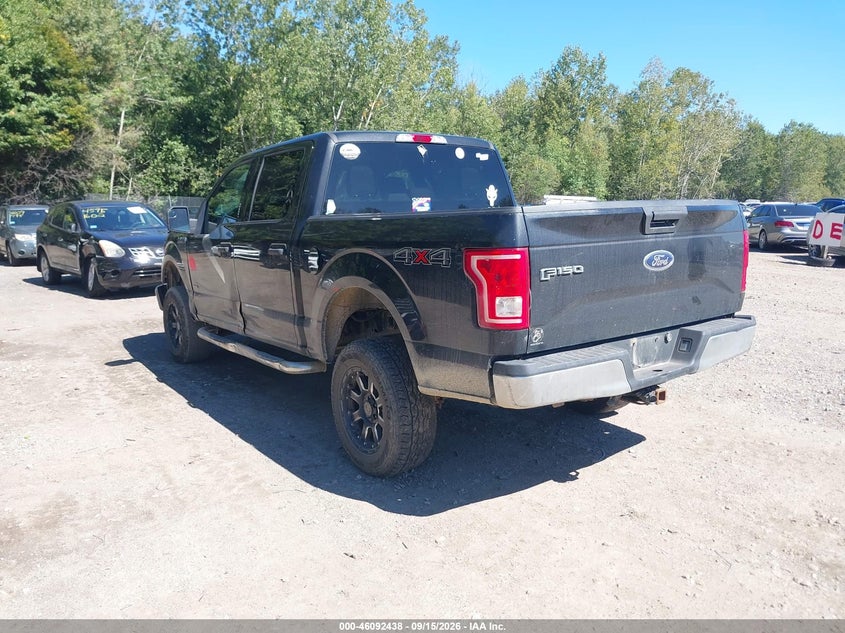 Vin: 1ftew1eg8ffb70810, lot: 46592046, ford f-150 xlt 20153