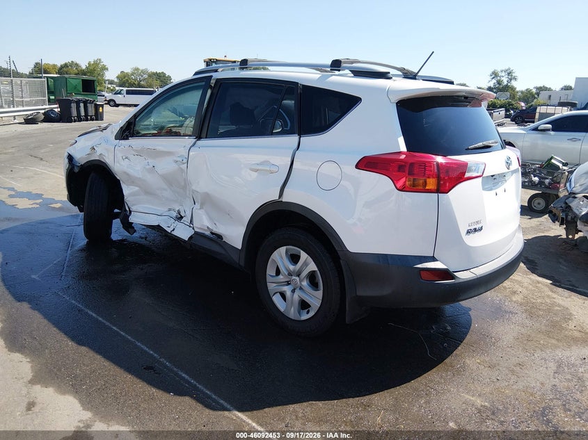 Vin: 2t3bfrev1fw353917, lot: 46592060, toyota rav4 le 20153