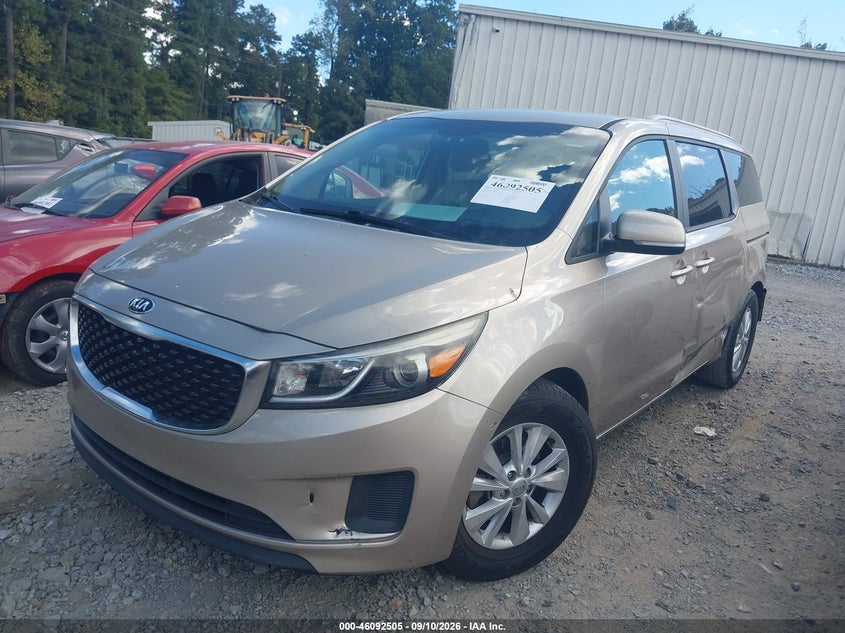 Vin: kndmb5c10f6034572, lot: 46592112, kia sedona lx 20152
