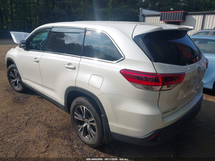 Vin: 5tdbzrfh9ks953113, lot: 46592115, toyota highlander le 20193