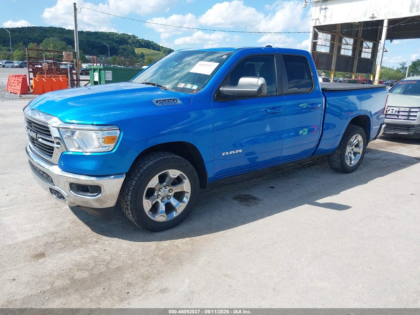 Vin: 1c6rrfbg1mn834918, lot: 46592144, ram 1500 big horn  4x4 6'4 box 20212