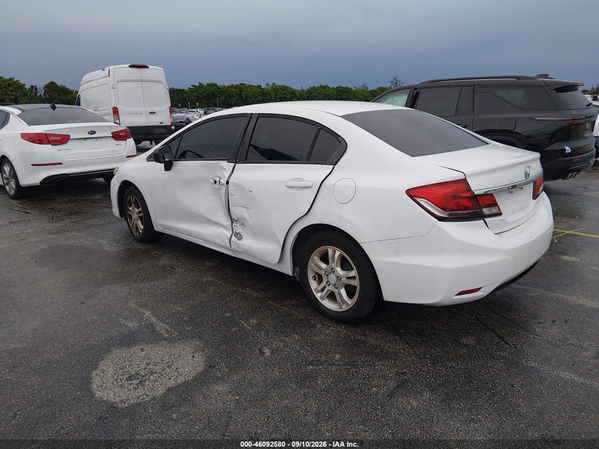 Vin: 19xfb2f5xfe029654, lot: 46592187, honda civic lx 20153