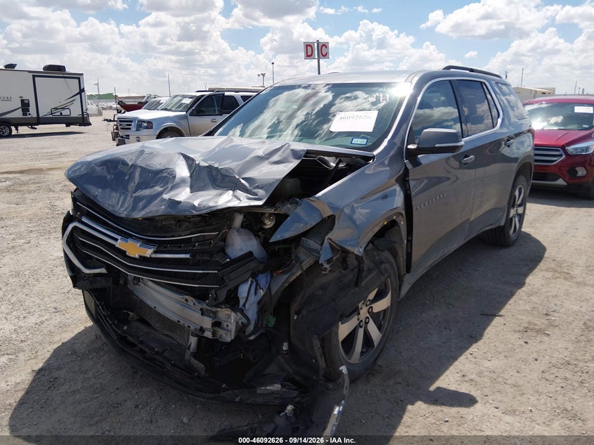 Vin: 1gnerhkw3mj152986, lot: 46592233, chevrolet traverse fwd lt leather 20212