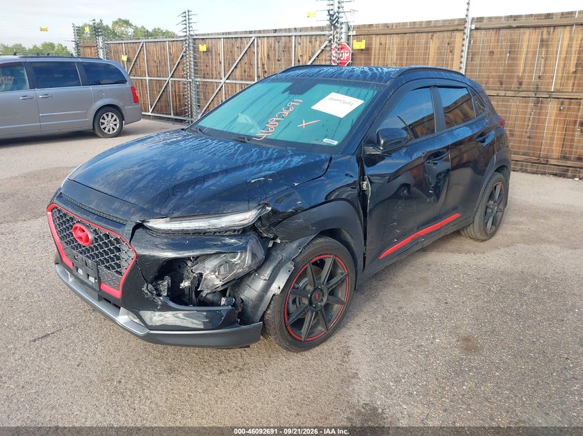 Vin: km8k5ca56mu740801, lot: 46592298, hyundai kona ultimate 20212
