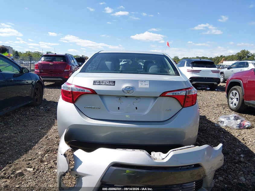 TOYOTA COROLLA 2016 VIN 2T1BURHE2GC634606