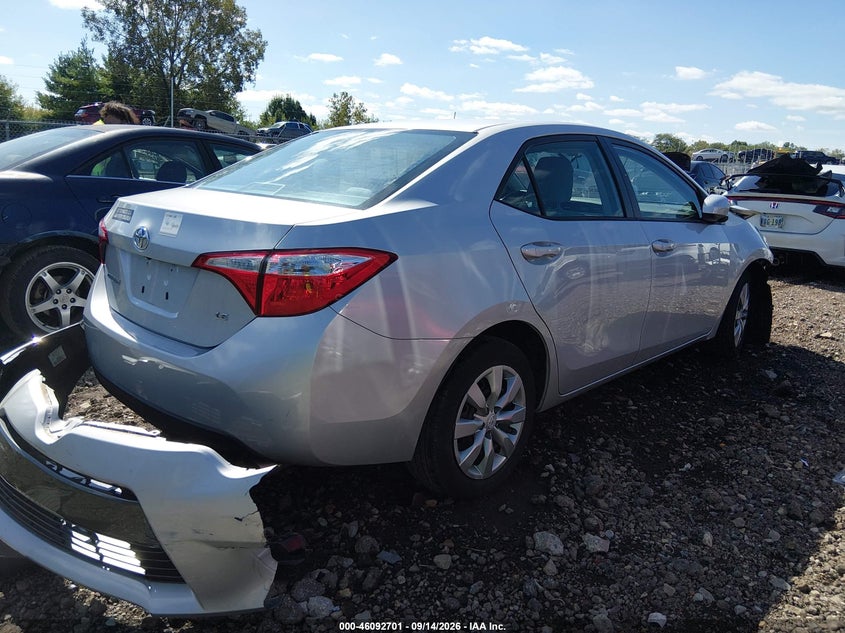 TOYOTA COROLLA 2016 VIN 2T1BURHE2GC634606