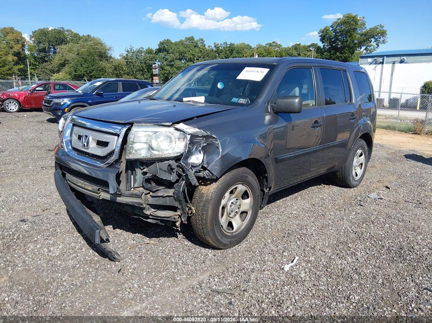 Vin: 5fnyf4h20bb051243, lot: 46592427, honda pilot lx 20112