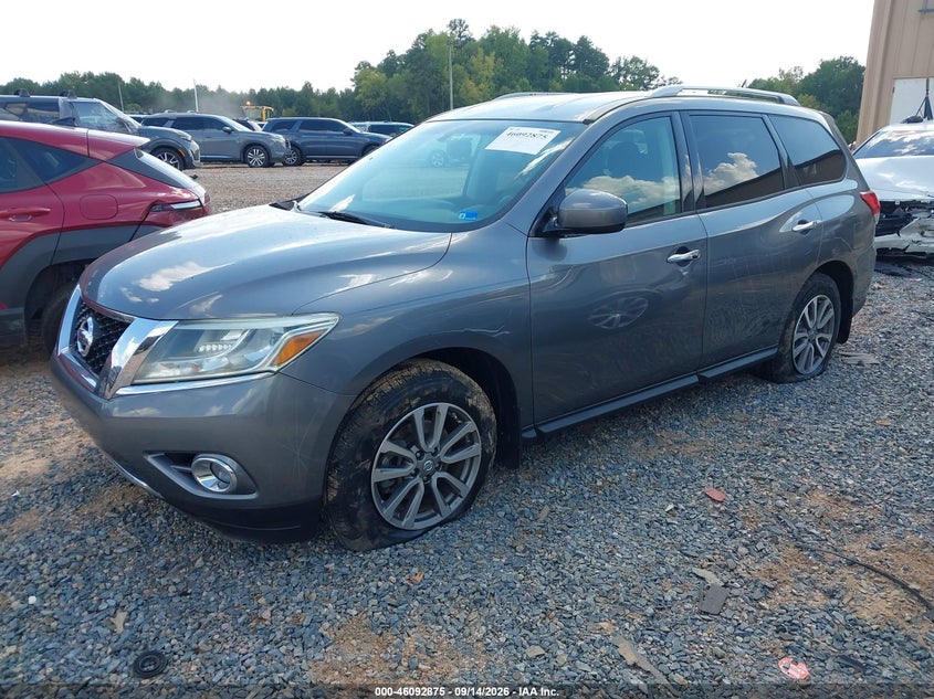 Vin: 5n1ar2mm3fc721743, lot: 46592482, nissan pathfinder sv 20152