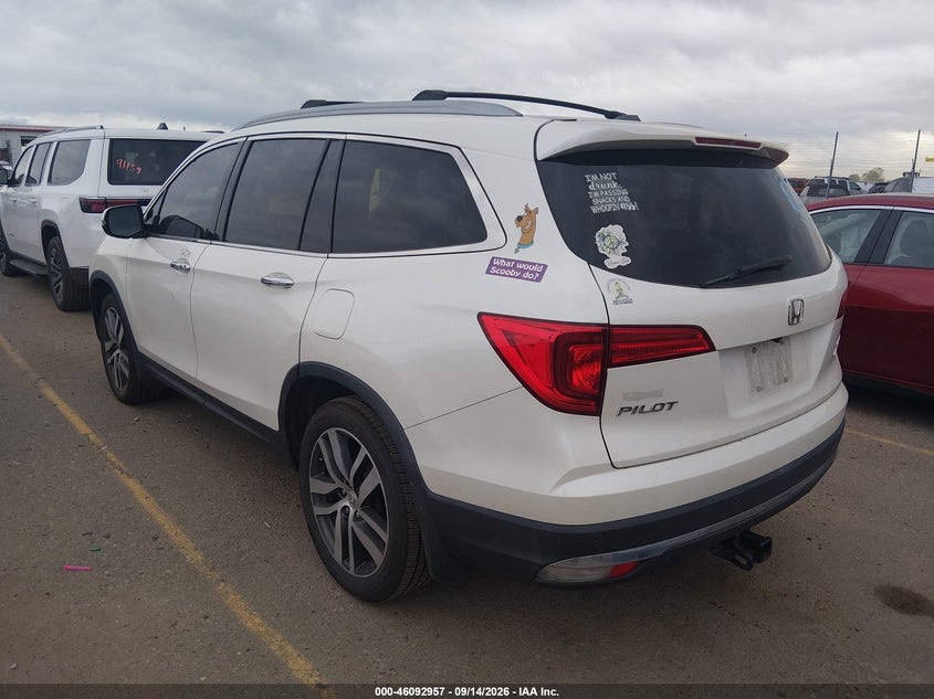 Vin: 5fnyf6h01gb095432, lot: 46592564, honda pilot elite 20163