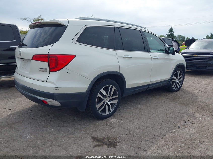 Vin: 5fnyf6h94gb025485, lot: 46592626, honda pilot touring 20164