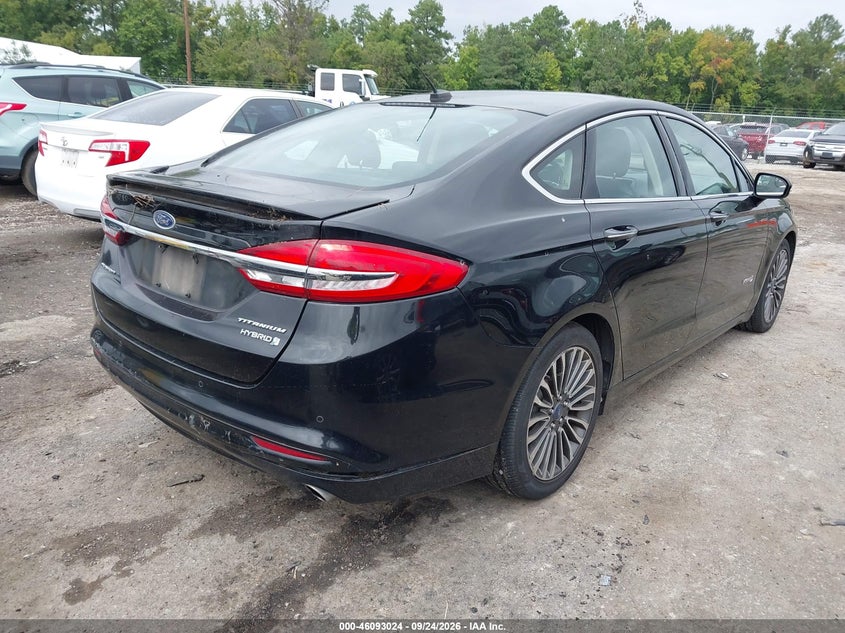 Vin: 3fa6p0ru8hr224095, lot: 46592631, ford fusion hybrid titanium 20174