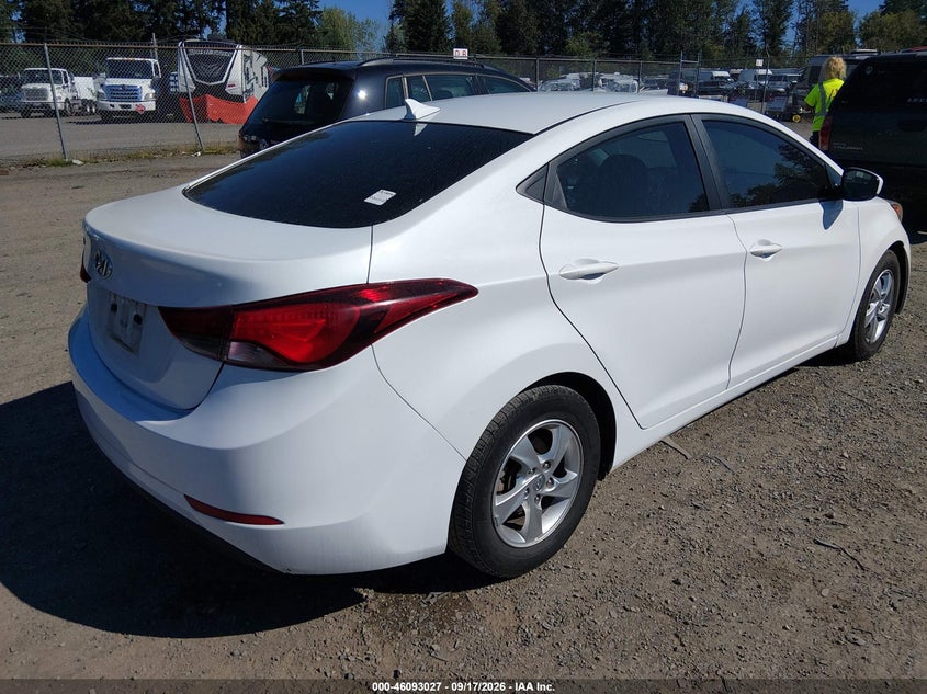 Vin: 5npdh4ae0fh573374, lot: 46592634, hyundai elantra se 20154