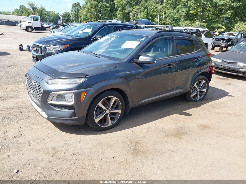 Vin: km8k3ca56ju166881, lot: 46592645, hyundai kona limited 20182