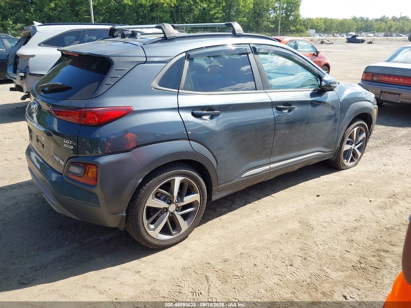 Vin: km8k3ca56ju166881, lot: 46592645, hyundai kona limited 20184