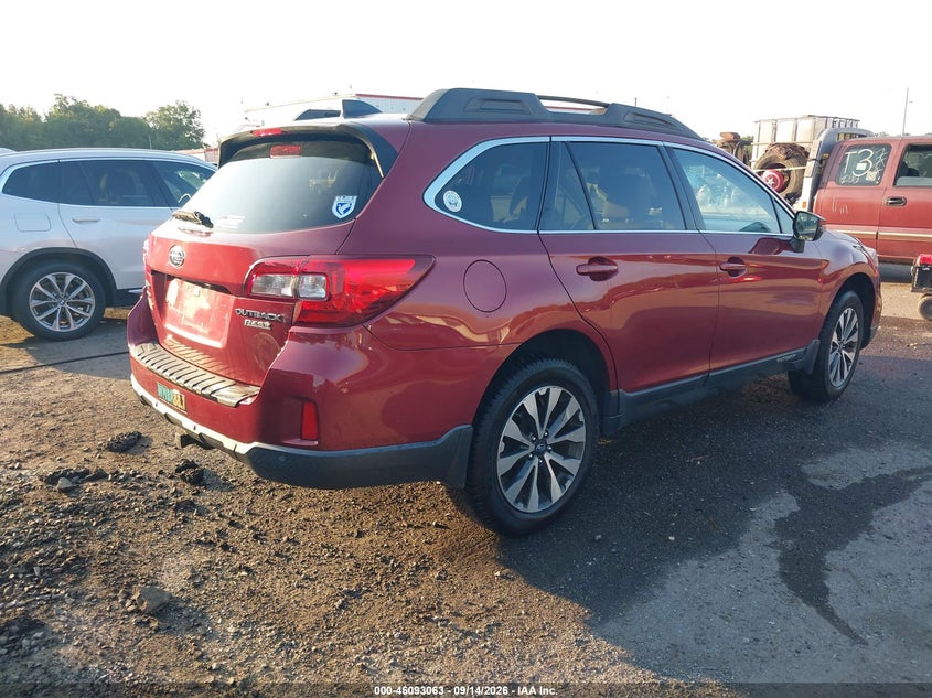Vin: 4s4bsanc1h3279492, lot: 46592670, subaru outback 2.5i limited 20174