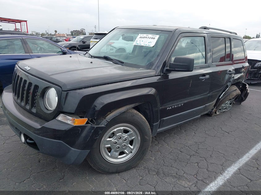 Vin: 1c4njrbbxgd695337, lot: 46592707, jeep patriot sport 20162
