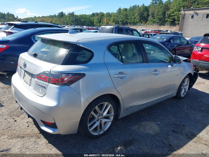 Vin: jthkd5bh3e2203357, lot: 46592784, lexus ct 200h 20144