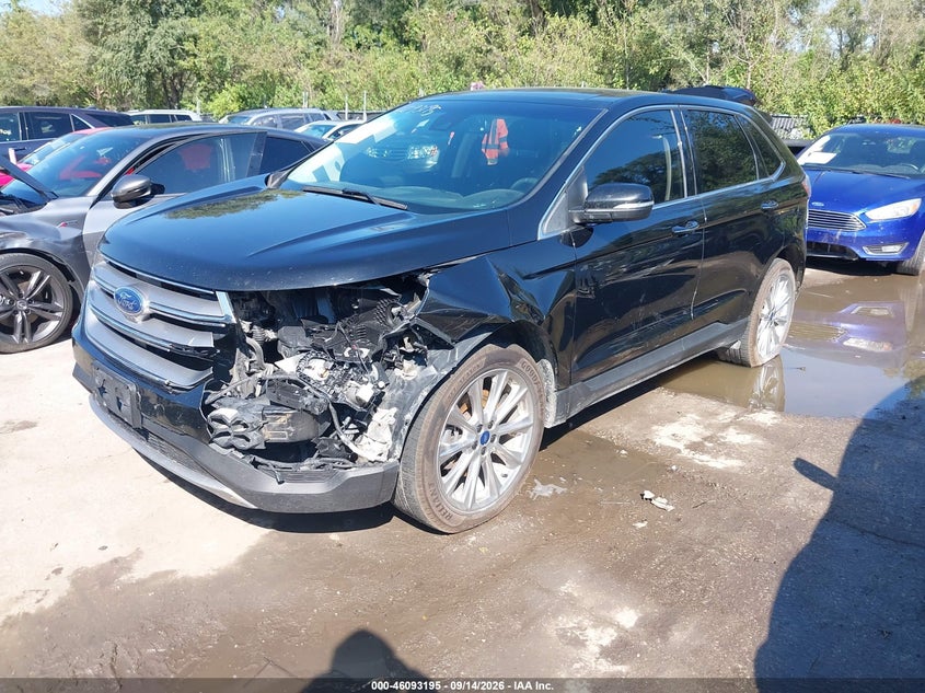 Vin: 2fmpk4k83hbc63964, lot: 46592802, ford edge titanium 20172