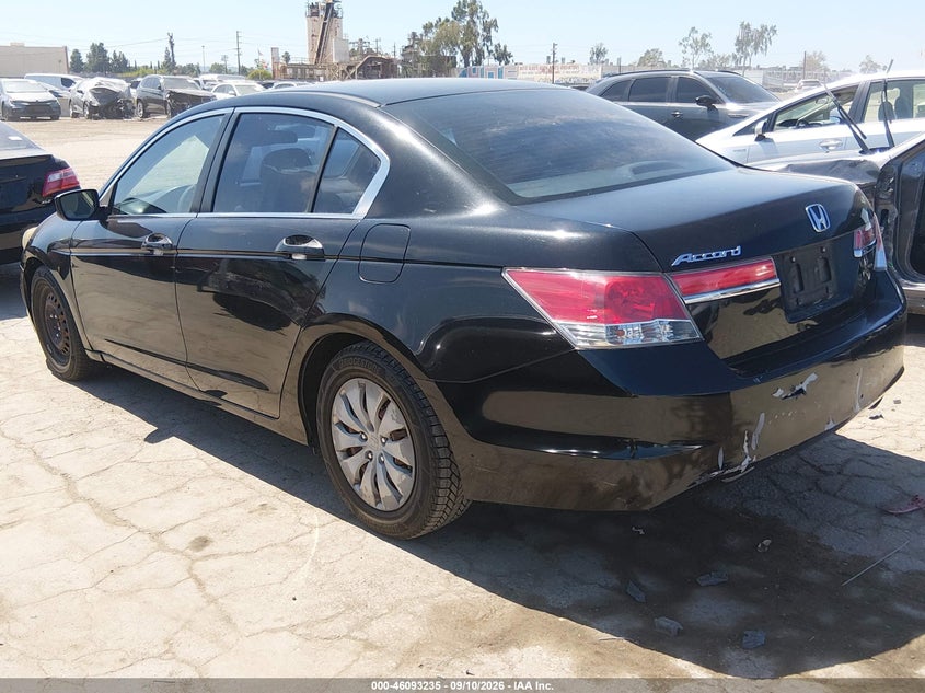 Vin: 1hgcp2f36ca099462, lot: 46592842, honda accord sdn lx 20123