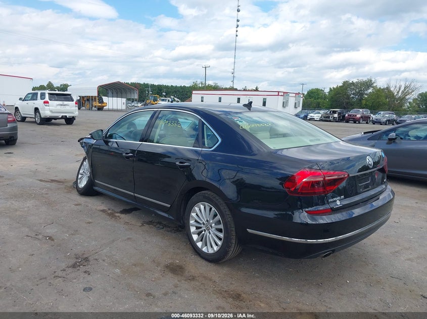 Vin: 1vwbt7a33hc029162, lot: 46592939, volkswagen passat 1.8t se 20173