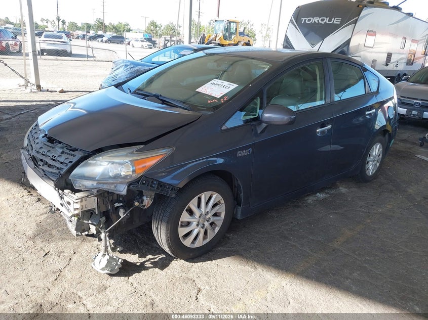 Vin: jtdkn3dpxc3014624, lot: 46592940, toyota prius plug-in advanced 20122